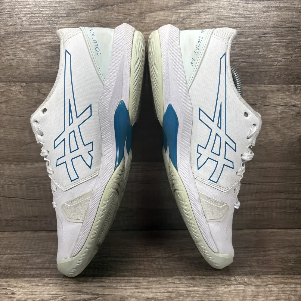 Asics Solution Swift FF Tennis White Green Womens US Size 8 1042A265 Sneakers - Picture 6 of 9